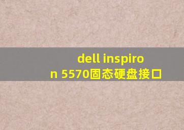 dell inspiron 5570固态硬盘接口